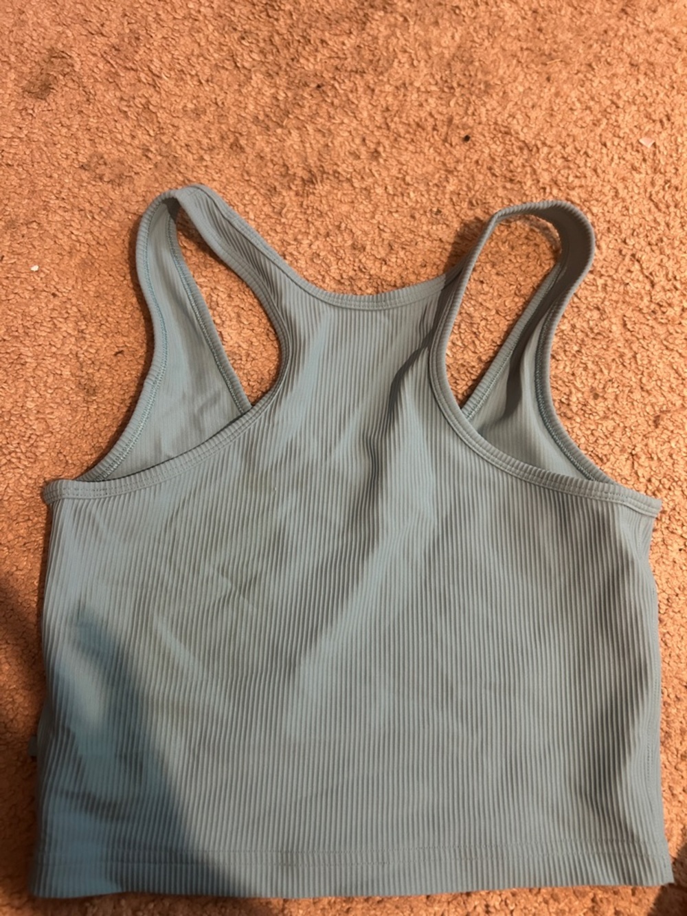 lululemon athletica Ribbed Racerback Crop Tank - Sage Blue - Picture 2 of 3